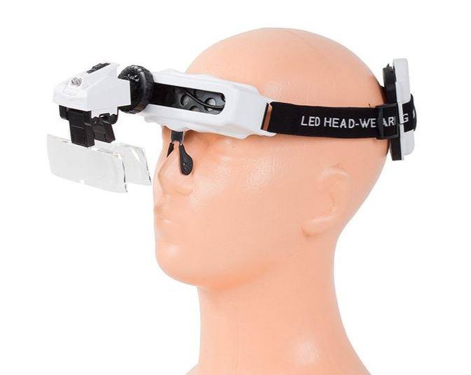 OKULARY LUPA CZOŁÓWKA Z LATARKĄ FUNKCJONALNA